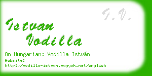 istvan vodilla business card